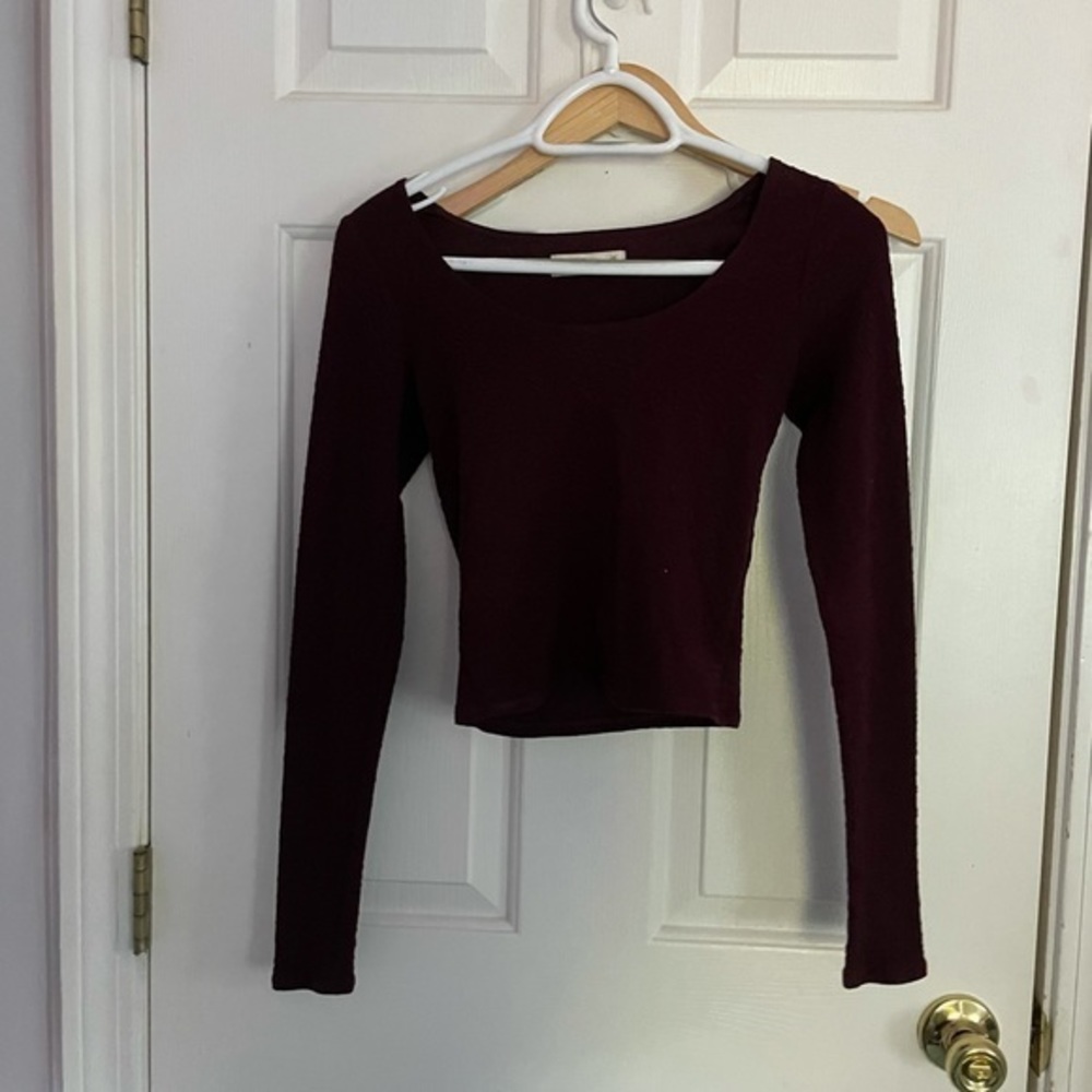 Maroon Crop Top